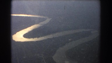 1967: view from an aircraft stream of water along BRISBANE AUSTRALIA
