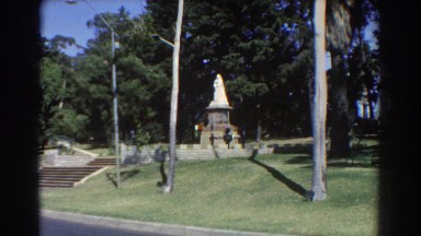 1967: a distant statue like structure with people around it PERTH AUSTRALIA