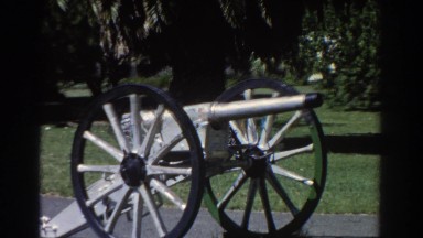1967: view of old war weapon on display PERTH AUSTRALIA