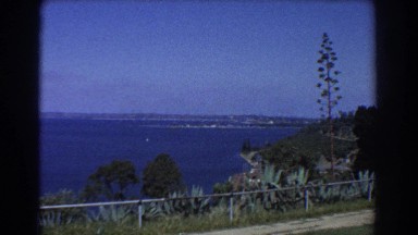 1967: overview of a beautiful lake from an airplane. PERTH AUSTRALIA