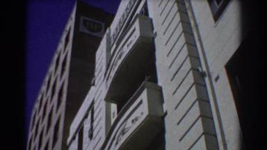 1967: the sides of tall buildings, seen from below PERTH AUSTRALIA
