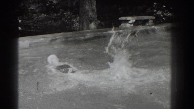 1937: two women swimming in pool SOUTHAMPTON NEW YORK
