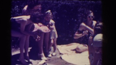 1937: women and children in swimsuits enjoying a summer day. SOUTHAMPTON