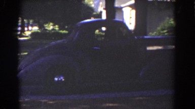 1939: two cars parked in a house's driveway MOUNT WASHINGTON NEW HAMPSHIRE