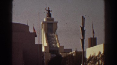 1939: old temple in high NEW YORK WORLDS FAIR