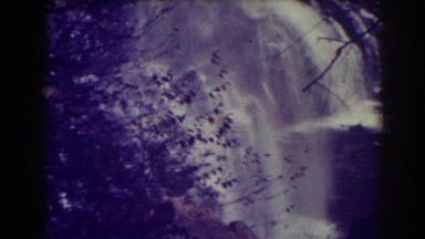 1938: cascading waterfall in the springtime. BLACKWATER FALLS WEST VIRGINIA