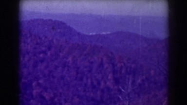 1938: classic footage of beautiful forest hillside shot on vintage camera.