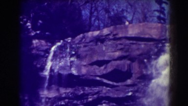 1938: breathtaking waterfall along a sheer cliff face. BLACKWATER FALLS WEST