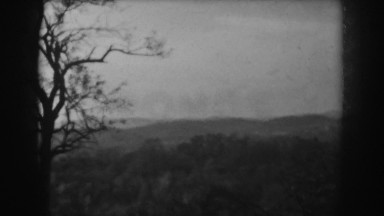 1938: cabin made of bricks in an area with forest nearby VINELAND NEW JERSEY