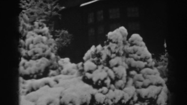 1938: snow covered dark house and trees WINCHESTER MARYLAND