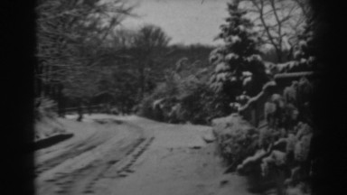 1938: area with vegetation and roads covered with snow WINCHESTER MARYLAND