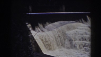 1938: a rushing waterfall, seen at daytime MOUNT WASHINGTON NEW HAMPSHIRE