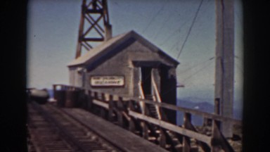 1938: train station depot industrial switching railyard tower MOUNT WASHINGTON