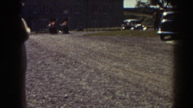 1938: the marching band getting ready for a performance. QUEBEC