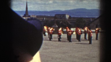 1938: Military Men Marching in Demonstration, Quebec