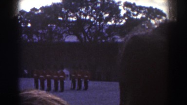 1938: guards demonstrating a military march. QUEBEC