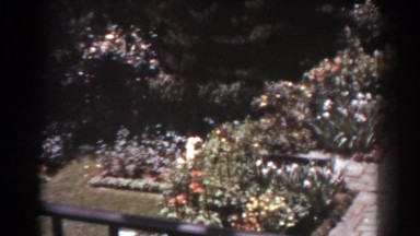 1938: a view of an elaborate garden from a balcony WEST VIRGINIA