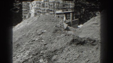 1938: Piles of Dirt at a Construction Site in Cumberland, Maryland