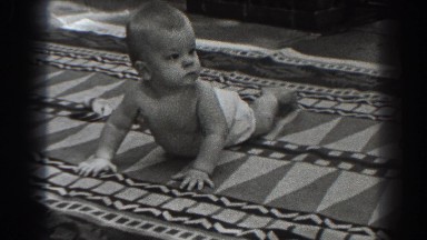 1938: cute toddle topless lying down staring at camera NEW JERSEY