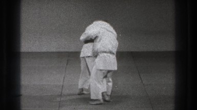 1971: Two Contestants Demonstrating Karate Moves in Tokyo Japan