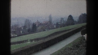 1976: Garden Area Sign Board Woman Adjusting Sandy Entrance ZURICH