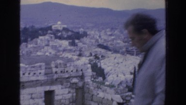 1976: Locals Walk Through Scenic Ancient Ruins in Athens Greece