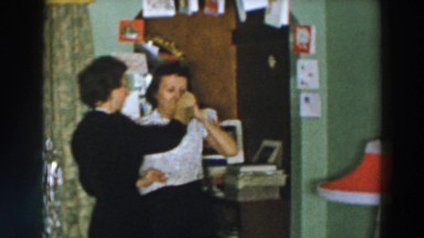 1957: Women Drink Taste Testing in Kitchen Wheeling Ohio