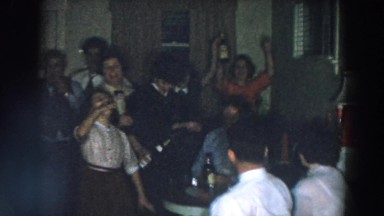 1957: family socializing together. WHEELING OHIO