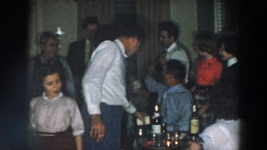 1957: a single viewing of a christmas party. WHEELING OHIO