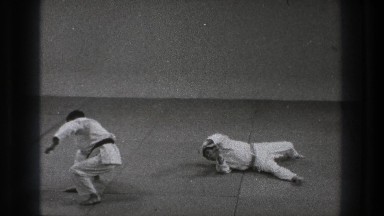 A Karate Demonstration at Work in Tokyo Japan