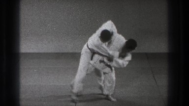 1971: a karate match in action. TOKYO JAPAN