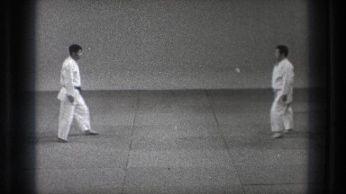 1971: two men demonstrate a karate technique TOKYO JAPAN