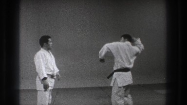 1971: preparing for a fierce karate match. TOKYO JAPAN