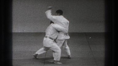 1971: uki waza martial arts competition on stage TOKYO JAPAN