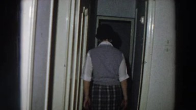 1958: woman walking down the hallway. ITALY