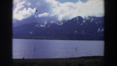 1964: gorgeous sight of a quiet lake. CALIFORNIA