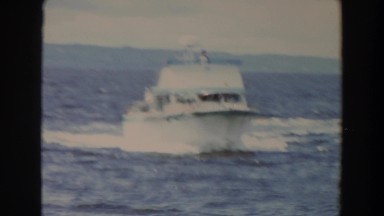1964: huge houseboat sailing upon the ocean. WASHINGTON