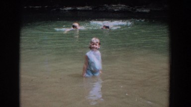 1965: family swimming in the lake together. FALLSTON MARYLAND