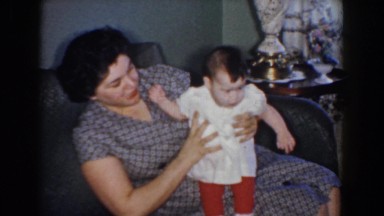 1960: Mother and Child Sharing Loving Speech Before Eating in Bel Air, Maryland
