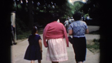 1960: women who walk to a park with children BEL AIR MARYLAND