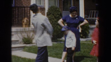 1960: family socializing at a wedding. BEL AIR MARYLAND