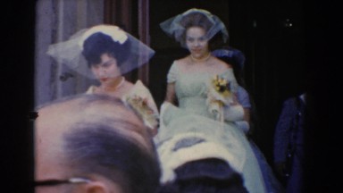 1960: wedding party leaving the chapel. BEL AIR MARYLAND