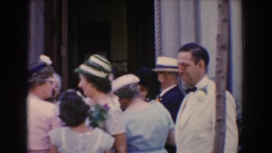 1960: all the family gathered outside a church during a wedding BEL AIR MARYLAND