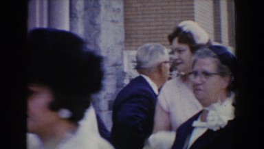 1960: people socializing at a wedding. BEL AIR MARYLAND