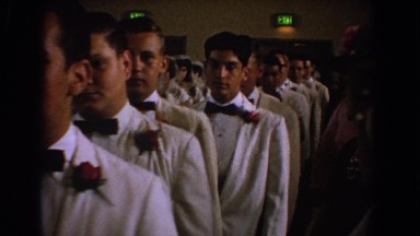 1960: young men and women participate in mass wedding march BEL AIR MARYLAND