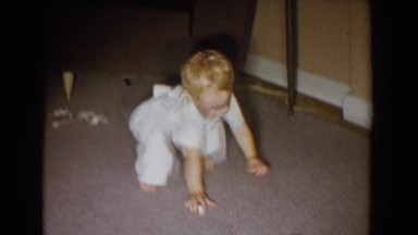 1965: little kids playing on the living room floor. FALLSTON MARYLAND