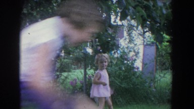 1965: childrens playing younger sister and her elder sister both are playing
