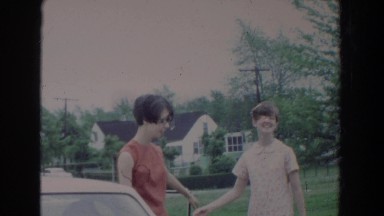 1965: three girls seen enjoying in colourful dresses &amp; laughing