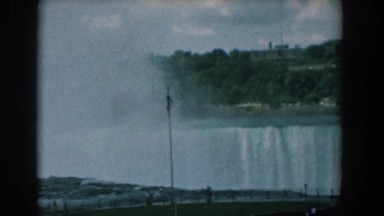 1958: massive waterfall of wonder. NIAGARA FALLS NEW YORK