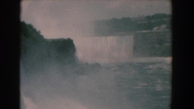 1958: color film of niagara falls ( both canadian and us sides ) NIAGARA FALLS